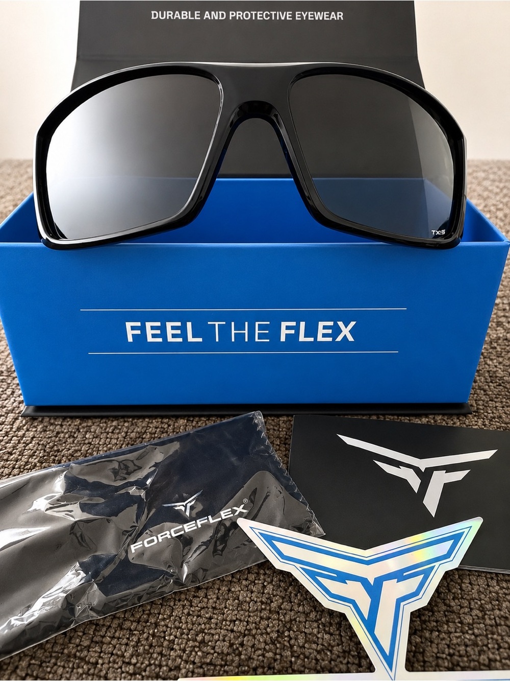 ForceFlex Black Sunglasses